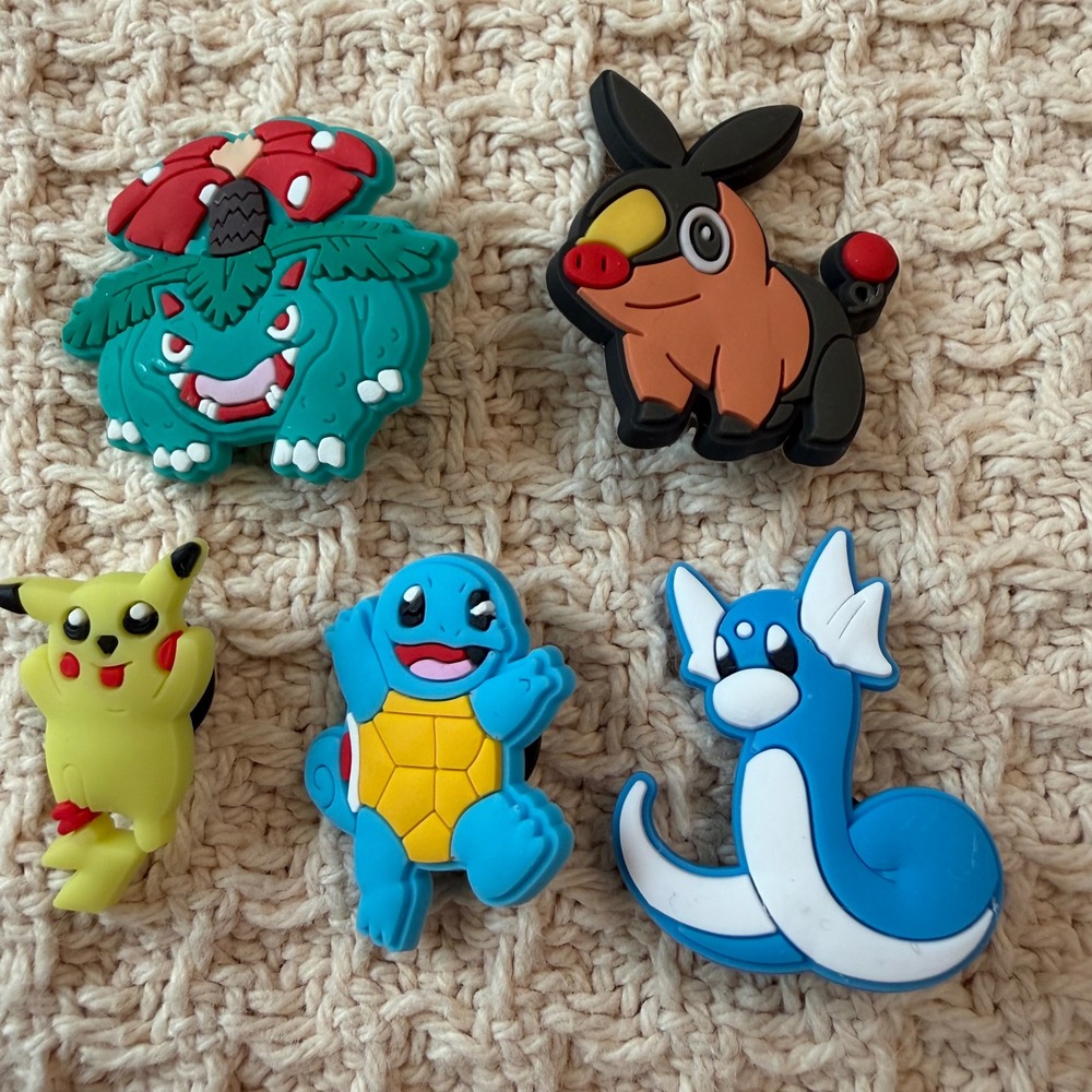 Pokemon Shoe Charms for Crocs Clogs Pikachu Squirtle Venusaur Dragonair Tepig